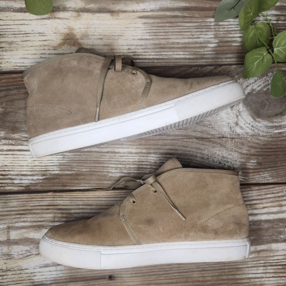 Tory Burch Tan “IGGY” suede sneaker boots Size 10